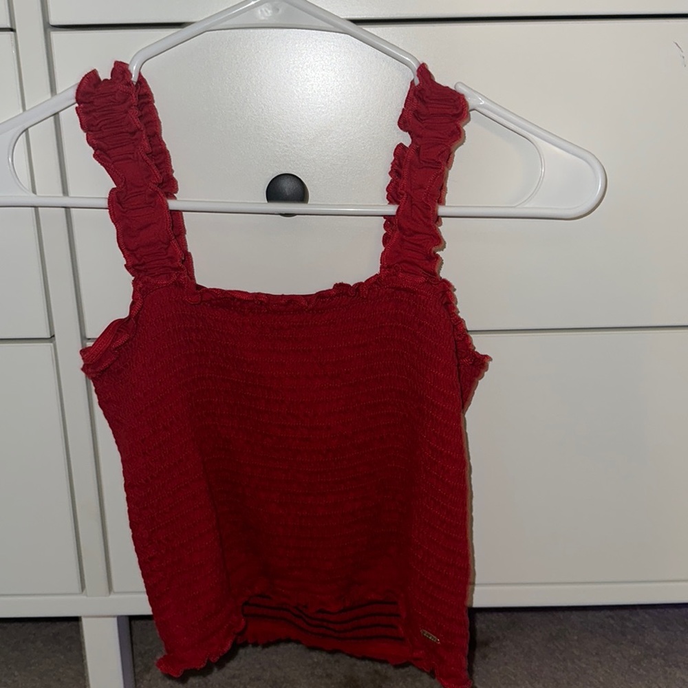 Red Guess Tank Top